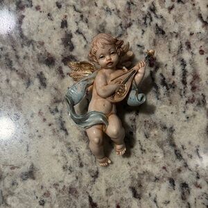 Vintage Cherub Angel Ornament Depose Italy Plastic Vtg Christmas Figurine Baby